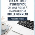 Femme utilisant un ordinateur pour organiser son travail avec des systèmes d'affaires efficaces.