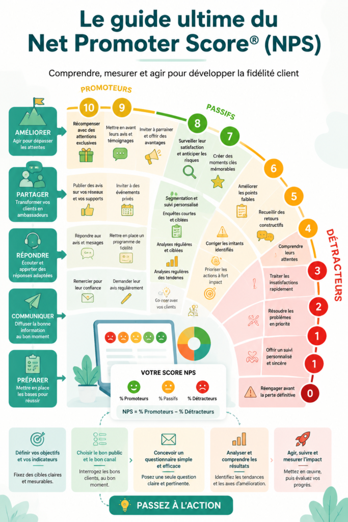 Visuel illustrant le concept du Net Promoter Score dans une stratégie marketing