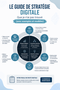 Une femme travaille sur sa stratégie digitale à l'aide d'un ordinateur portable.