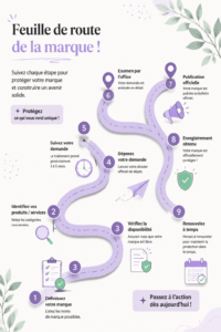 Infographie sur l'importance des marques déposées pour les entreprises.
