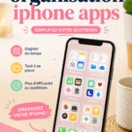 Écran d'accueil d'un iPhone avec des applications bien organisées.
