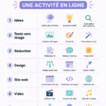 Une femme d'affaires utilisant des outils d'IA sur son ordinateur portable pour gérer son business en ligne.