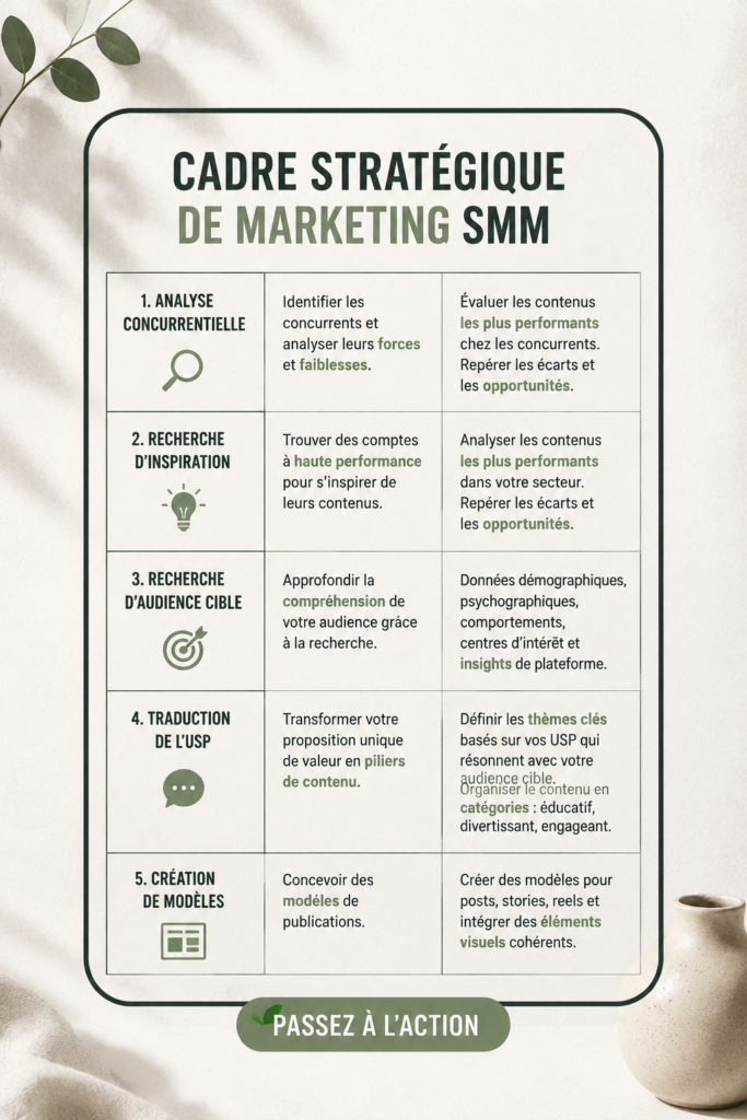 Stratégie SMM avec des graphiques et des statistiques de performance