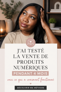 Femme souriante consultant des données de vente sur son ordinateur, illustration de l'entrepreneuriat numérique.