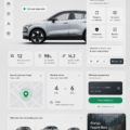 Tableau de bord d'une assistante AI pour la location de voiture, simplifiant les recherches et les réservations.