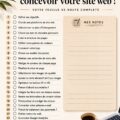 Checklist de conception pour site web avec éléments clés