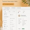 Femme utilisant un outil de création d'application sur un ordinateur