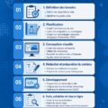 Femme utilisant un ordinateur pour créer un site web