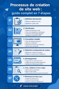 Femme utilisant un ordinateur pour créer un site web