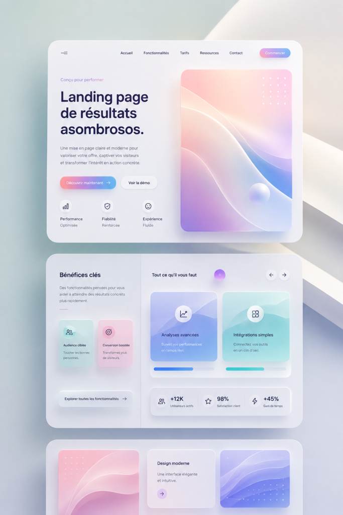 Exemple d'une landing page efficace pour une stratégie marketing digital