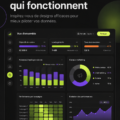 Exemple de dashboard moderne montrant des données visuelles claires