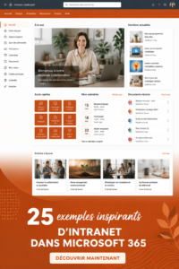 Exemples d'intranets SharePoint avec une interface conviviale et moderne.