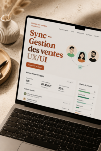 Capture d'écran de l'interface utilisateur de Sync montrant les options de gestion des ventes.