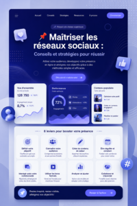 Femme souriante utilisant son smartphone pour interagir sur les réseaux sociaux.
