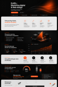 Image inspirante sur le marketing digital avec des outils modernes et femmes entrepreneuses