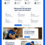 Modèle de site HTML CSS pour services de bricolage, design moderne