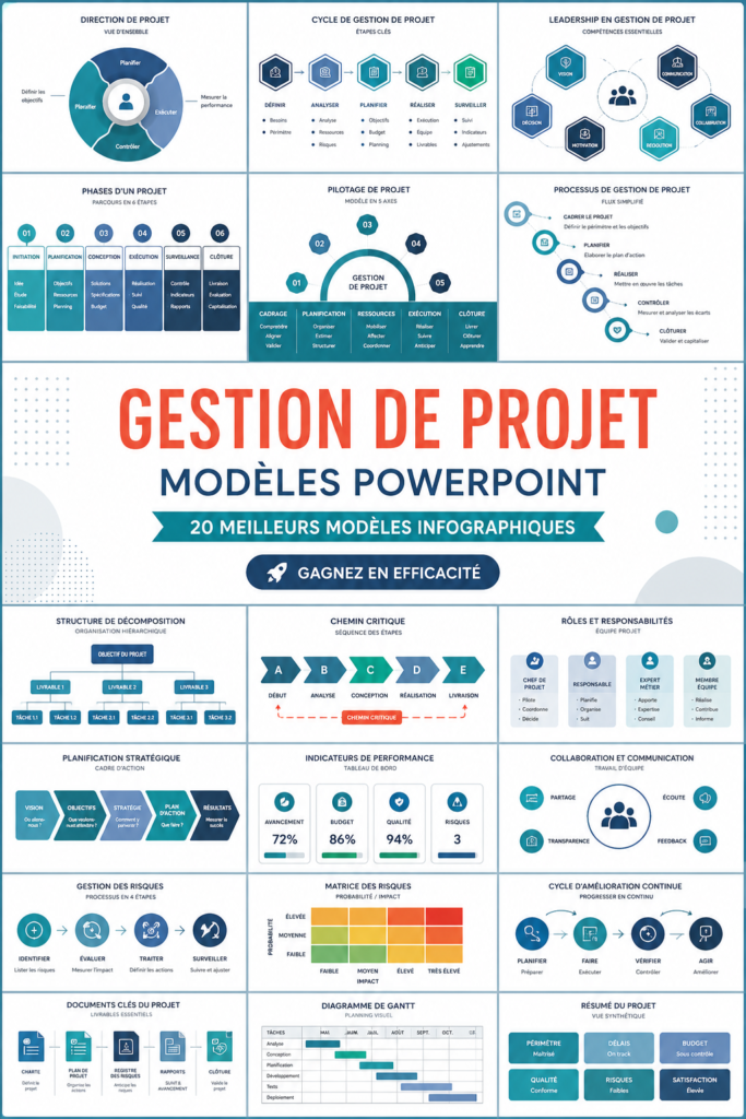 Modèle PowerPoint pour présentation de gestion de projet