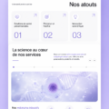 Interface utilisateur de MyDNA, une solution santé alimentée par l'IA.