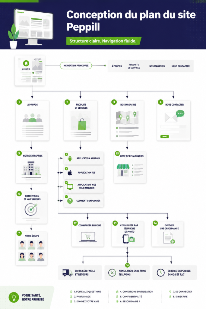 Création d'un sitemap web optimisé sur un ordinateur.