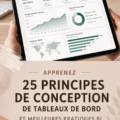 Un tableau de bord coloré et bien organisé illustrant des données clés