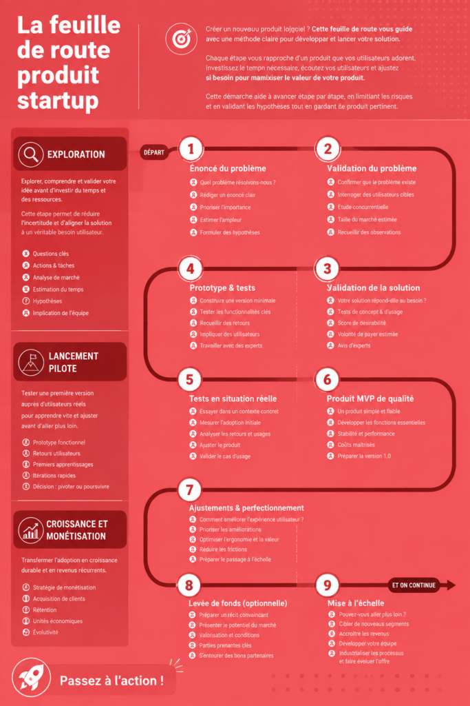 Un exemple de roadmap produit pour une startup innovante