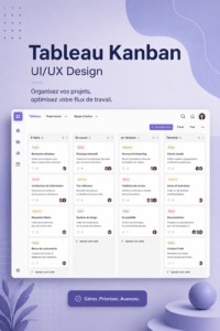 Tableau Kanban illustrant la gestion de projets