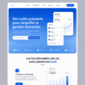 Template SaaS Rampay sur un écran d'ordinateur, mettant en avant un design moderne.