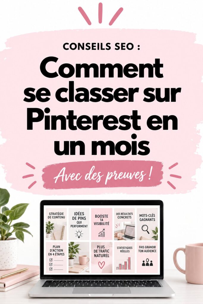 Aperçu d'une épingle Pinterest avec des conseils SEO