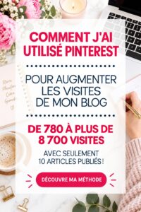 Femme utilisant Pinterest sur son ordinateur pour augmenter les vues de son blog.