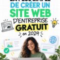 Femme créant un site web sur son ordinateur portable, symbolisant la création d'un site professionnel gratuit en 2024.