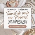 Femme devant un ordinateur créant un tunnel de vente sur Pinterest