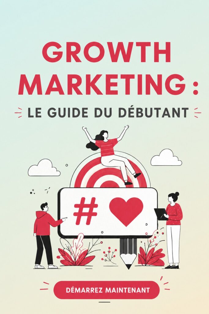 Illustration d'un graphique montrant la croissance d'une entreprise grâce au growth marketing.