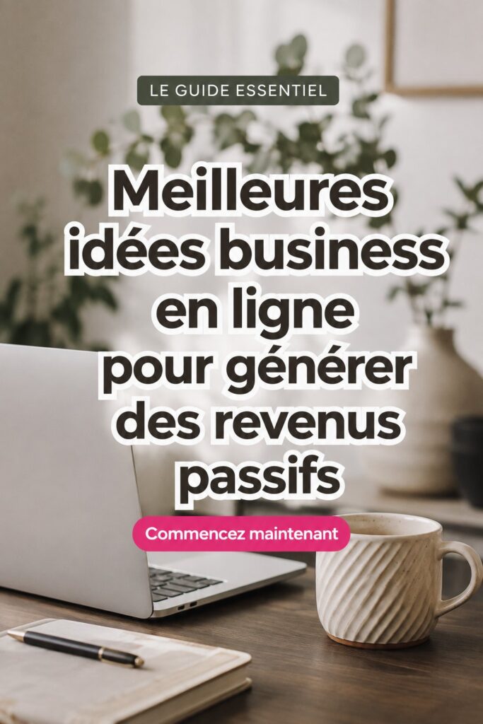 Une femme souriante travaille sur son ordinateur pour générer des revenus passifs en ligne.