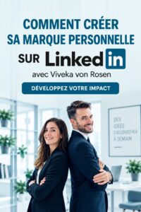 Une femme utilisant LinkedIn sur son ordinateur pour construire sa marque personnelle.