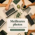 Femme utilisant un ordinateur portable pour travailler sur son marketing digital avec des visuels efficaces.