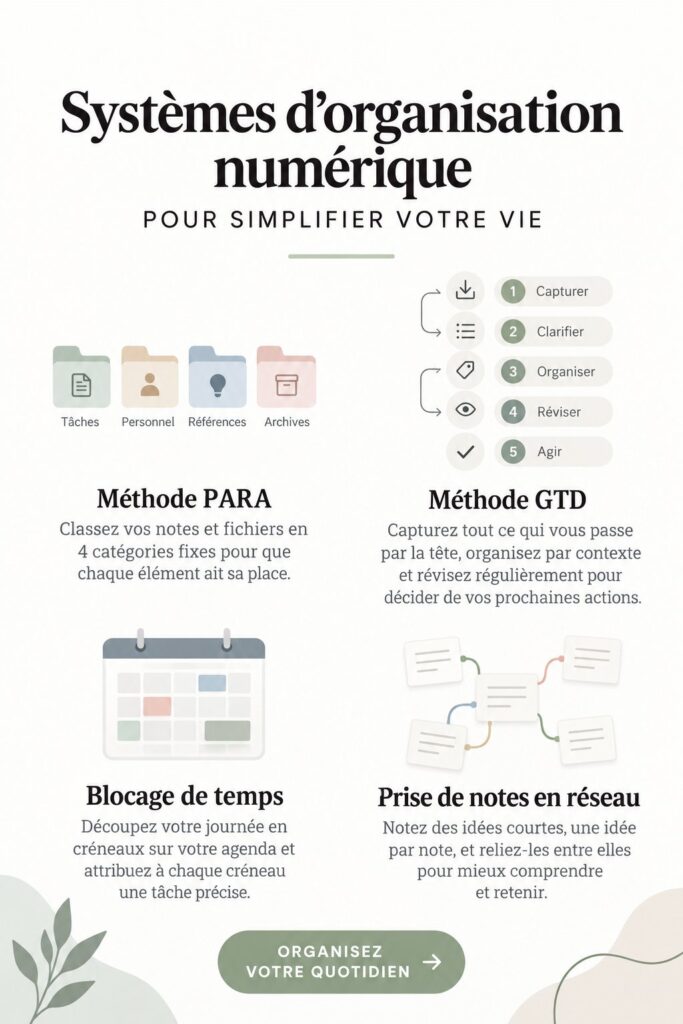 Une femme utilisant une application d'organisation digitale sur une tablette, montrant un système de gestion des tâches.