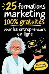 Une personne utilisant un ordinateur avec des outils marketing en ligne, représentant le thème des entrepreneurs digital.