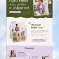Exemple de page À propos engageante pour un studio créatif.