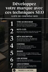 Femme professionnelle utilisant des outils SEO pour promouvoir sa marque en ligne.