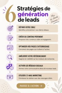 Femme utilisant un ordinateur, explorant des stratégies de génération de leads pour son entreprise.