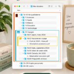 Illustration d'un bureau organisé avec des outils d'organisation modernes et pratiques.
