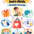Image d'une femme souriante offrant un excellent service client dans un magasin.