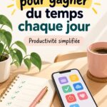 Femme utilisant des applications sur son smartphone pour améliorer sa productivité
