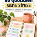Femme utilisant un agenda pour planifier sa journée, illustrant la gestion du temps.