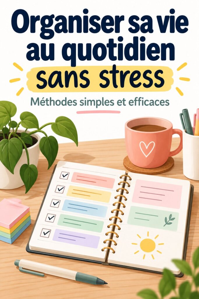 Femme utilisant un agenda pour planifier sa journée, illustrant la gestion du temps.