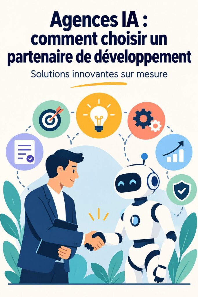 Une femme réfléchissant à la sélection d'une agence IA pour développement de solutions technologiques.