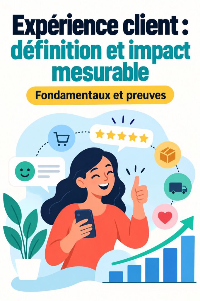 Illustration d'une interaction positive entre une cliente et un service client, symbolisant l'expérience client.