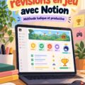 Capture d'écran de Notion utilisé pour l'étude avec un design attrayant et ludique.
