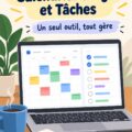 Capture d'écran de l'interface de Google Calendar et Google Tasks sur un smartphone.