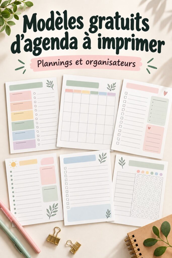 Femme utilisant un planificateur avec des inserts téléchargés en PDF